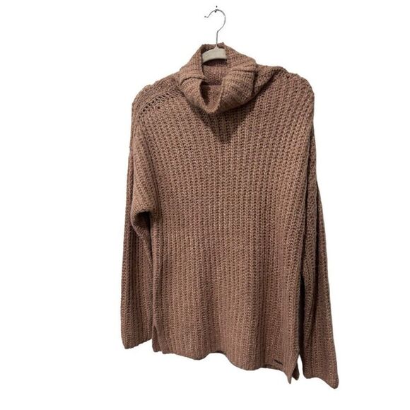Abercrombie & Fitch Long Sleeve Turtle Neck Pullover Sweater Brown Size Medium - Picture 1 of 15